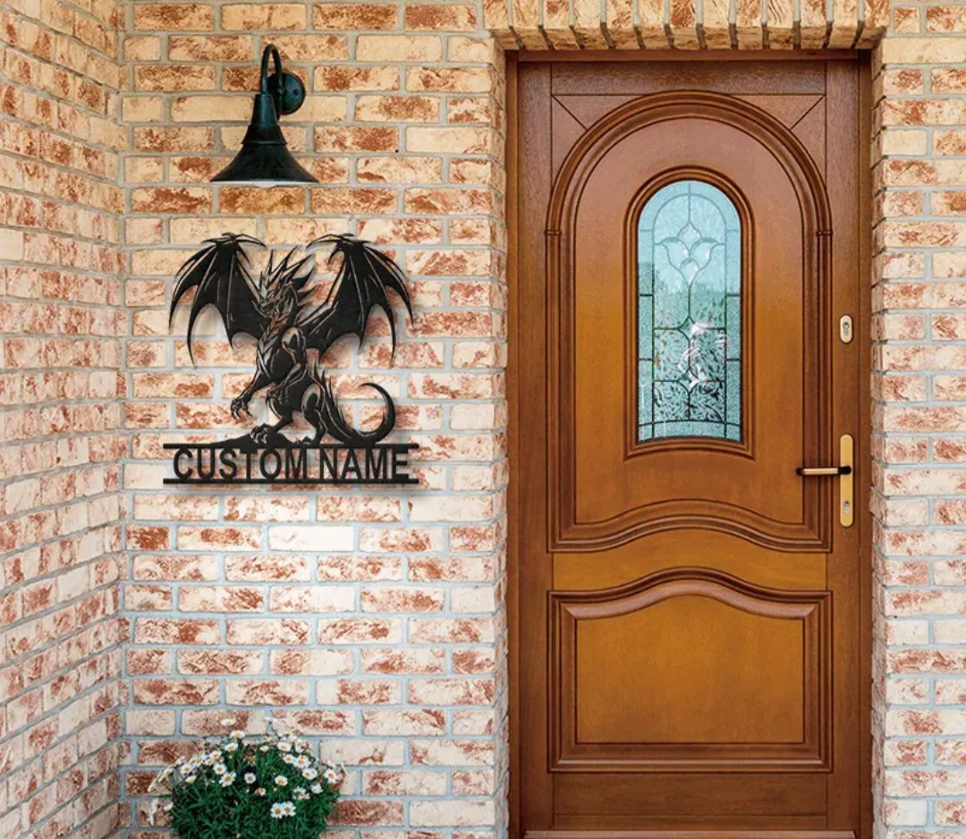 Custom Metal Graphic Wall Art dragon / Dragon mural art graphique en métal personnalisé