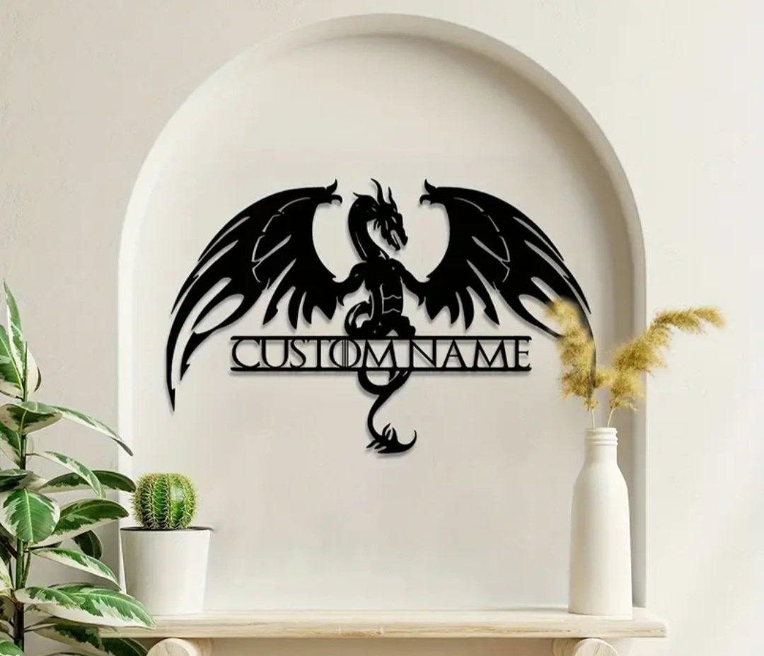 Custom Metal Graphic Wall Art dragon 2 / Dragon 2 mural art graphique en métal personnalisé