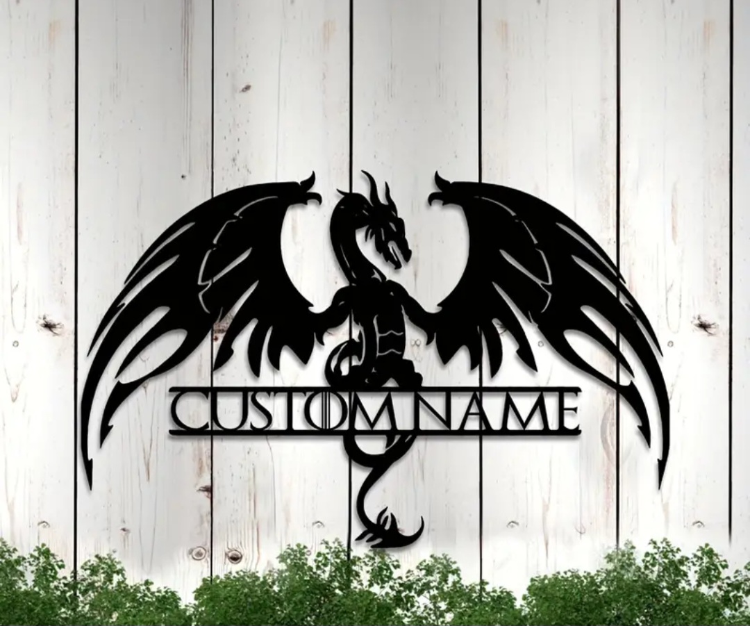 Custom Metal Graphic Wall Art dragon 2 / Dragon 2 mural art graphique en métal personnalisé