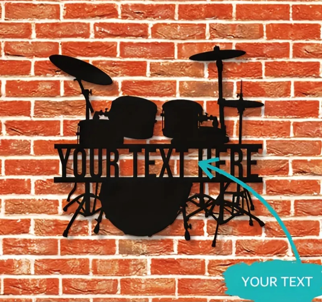 Custom Metal Graphic Wall Art Drum / Drum mural art graphique en métal personnalisé