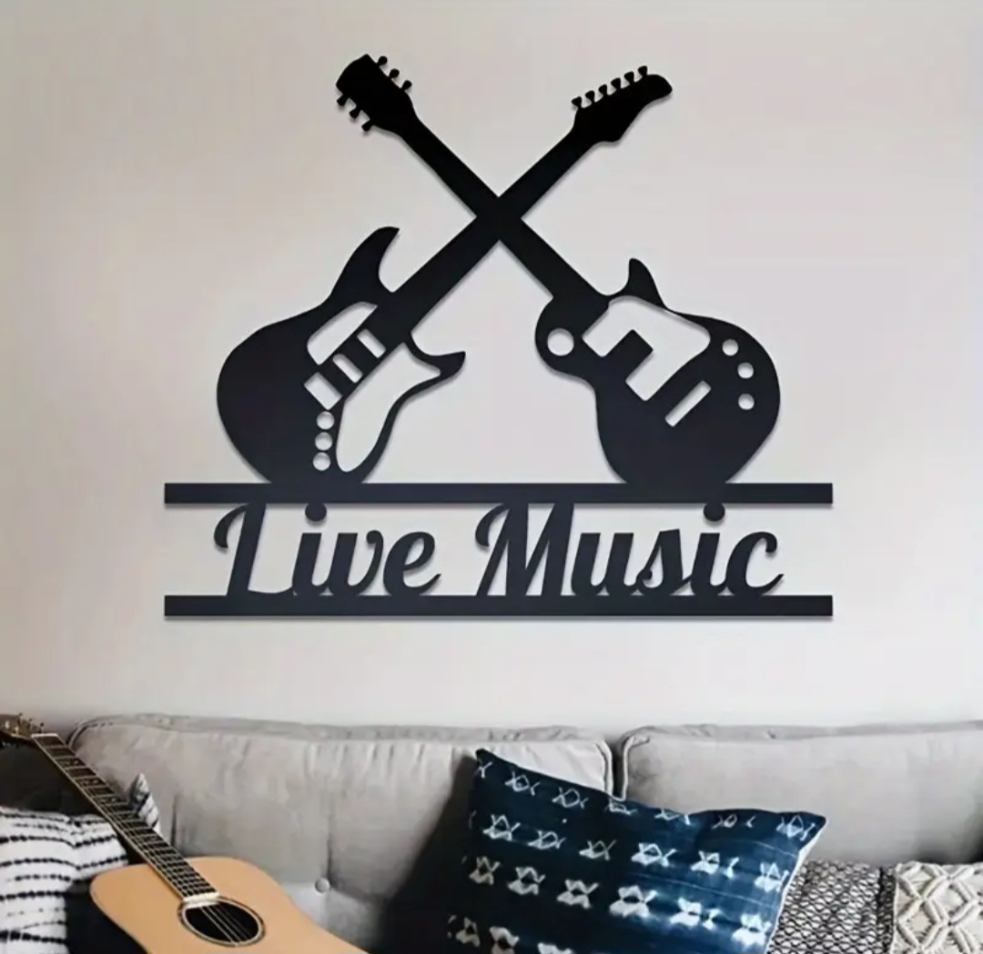 Custom Metal Graphic Wall Art Guitar / Guitar mural art graphique en métal personnalisé
