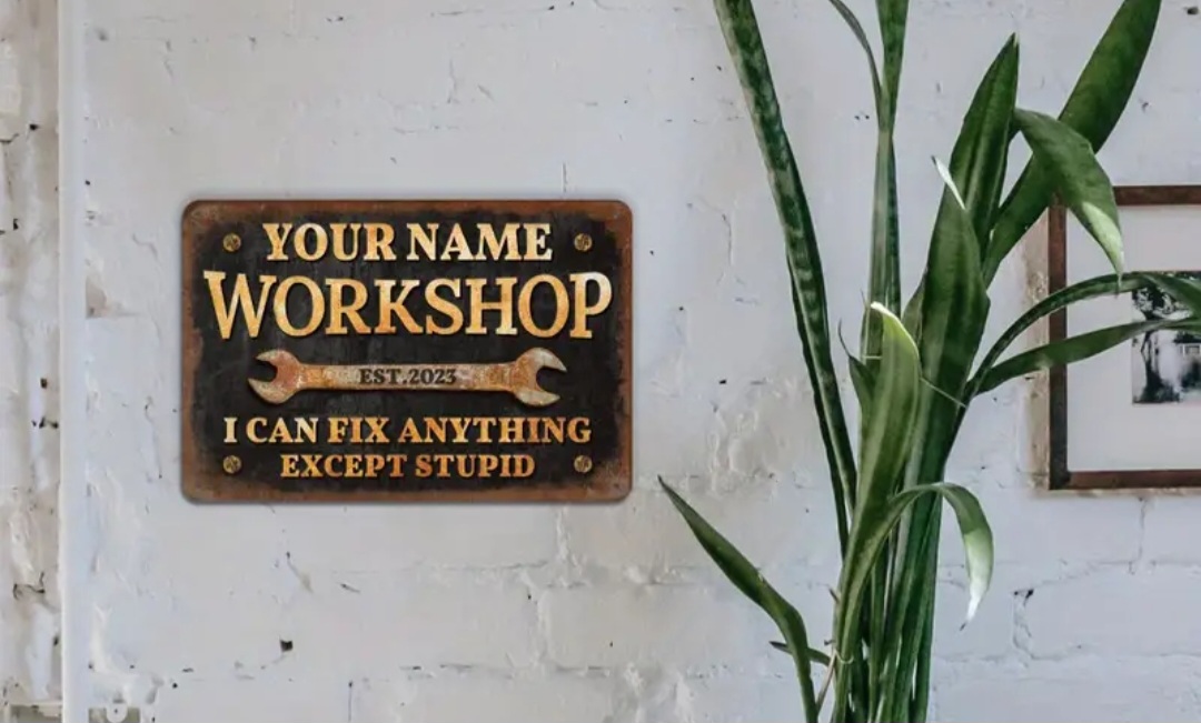 Personalized Workshop Sign / Panneau d'atelier personnalisé