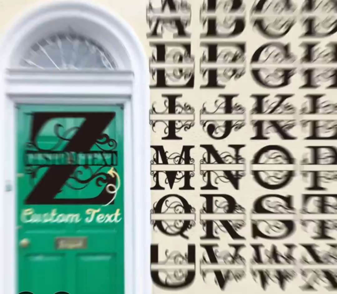 Custom Metal Graphic Wall Art alphabets #2 / Alphabe #2 mural art graphique en métal personnalisé