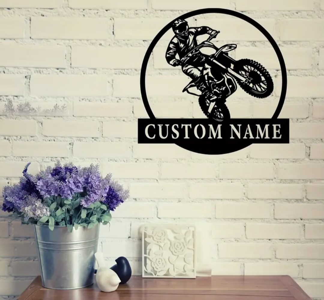 Custom Dirt Bike Wall Art / Moto Tout Terrain personnaliser.