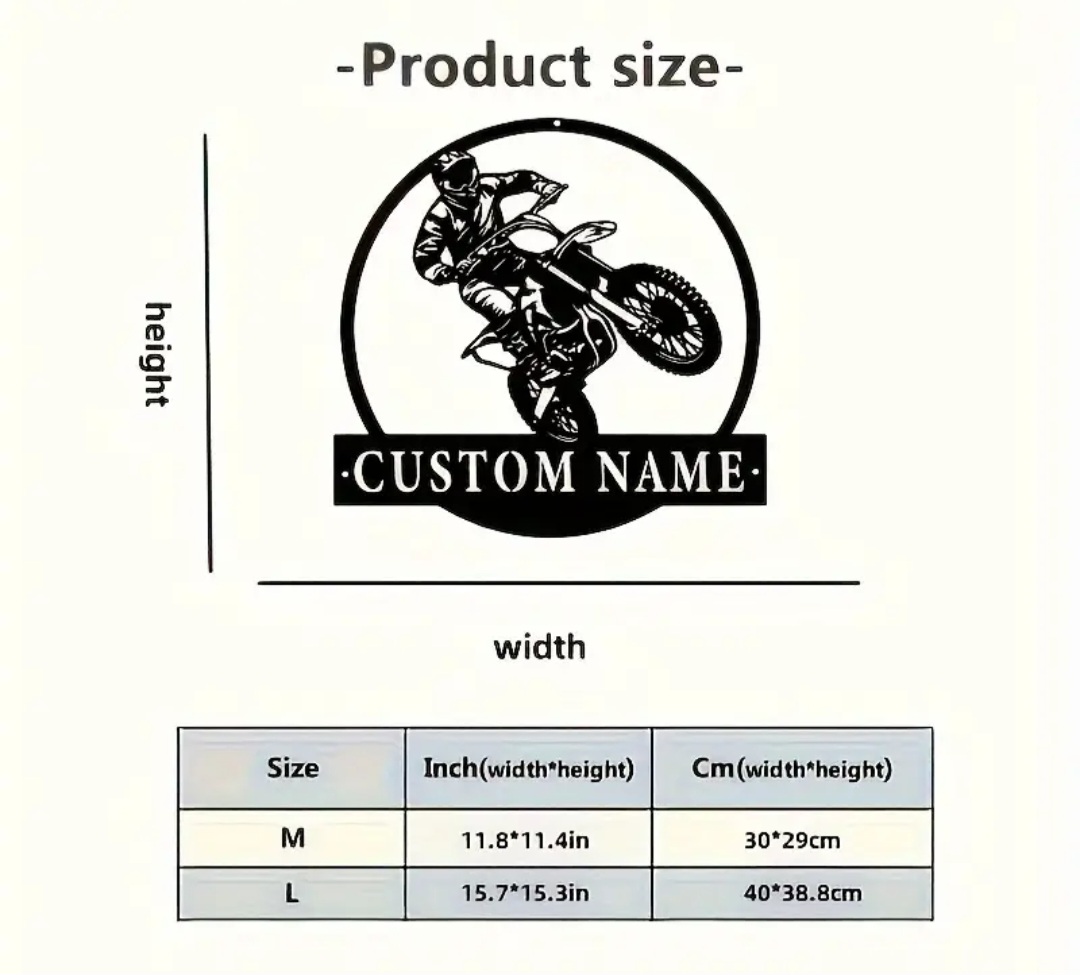 Custom Dirt Bike Wall Art / Moto Tout Terrain personnaliser.