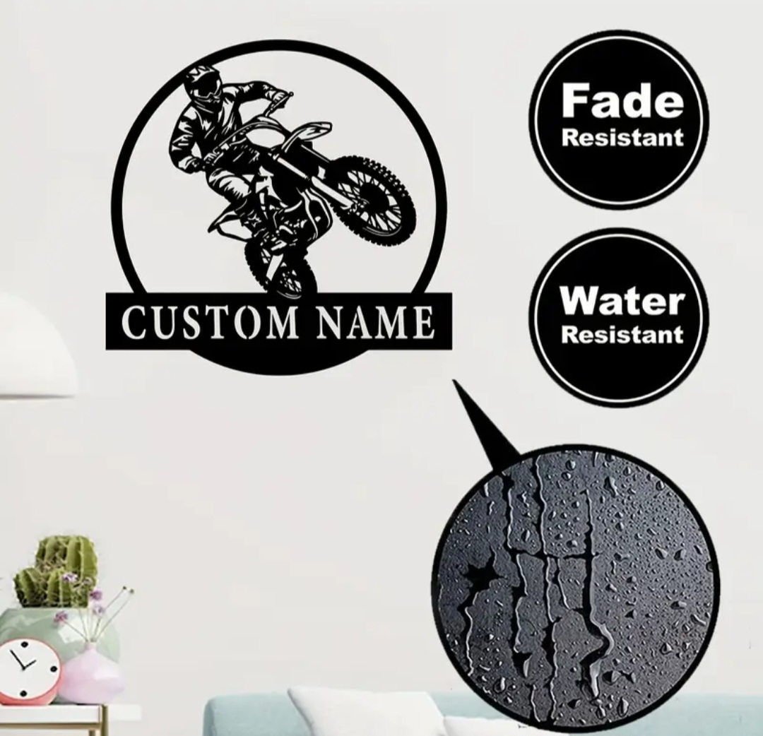 Custom Dirt Bike Wall Art / Moto Tout Terrain personnaliser.