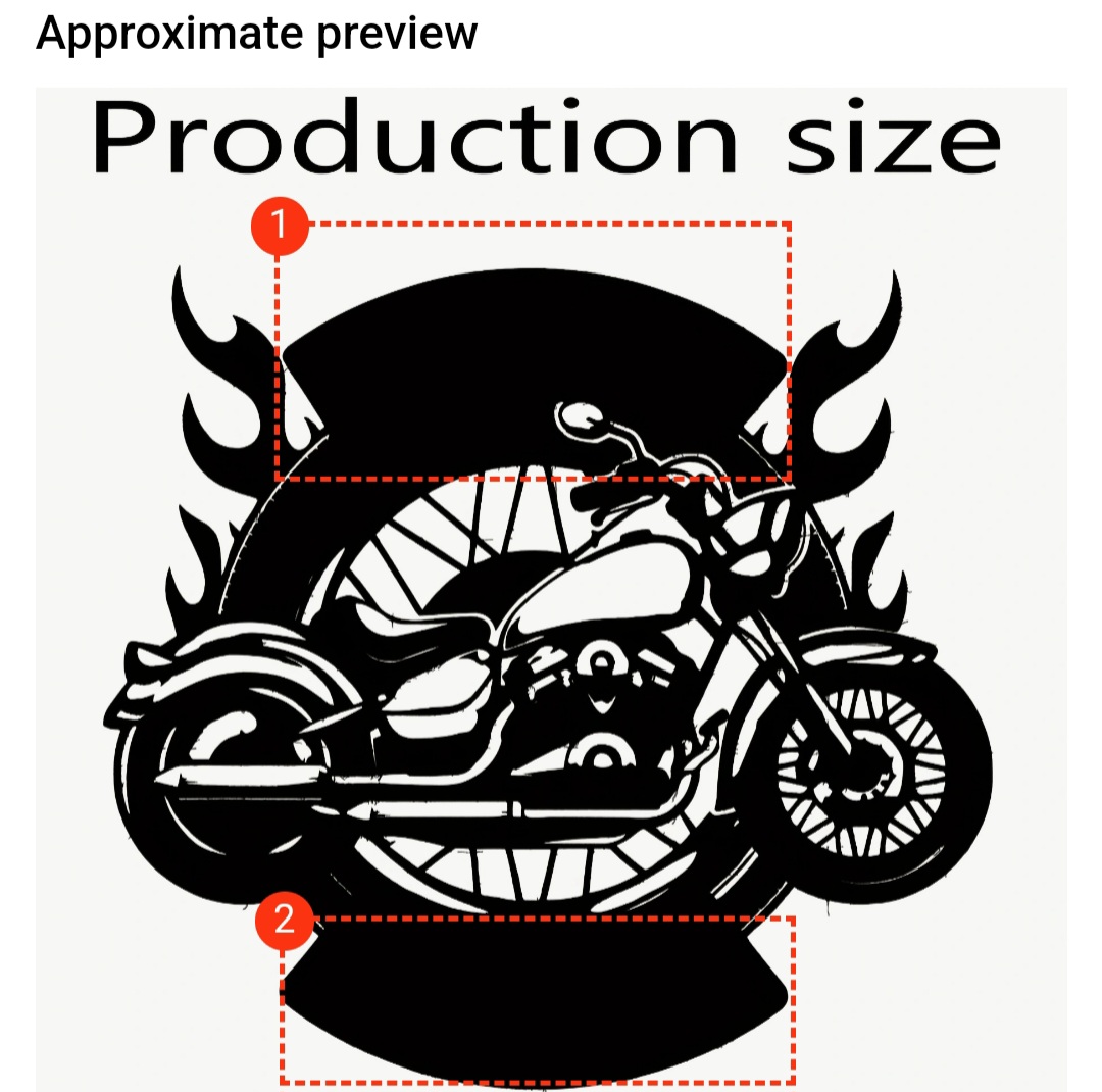 Custom Metal Motorcycle Sign / Panneau de moto en métal personnalisé