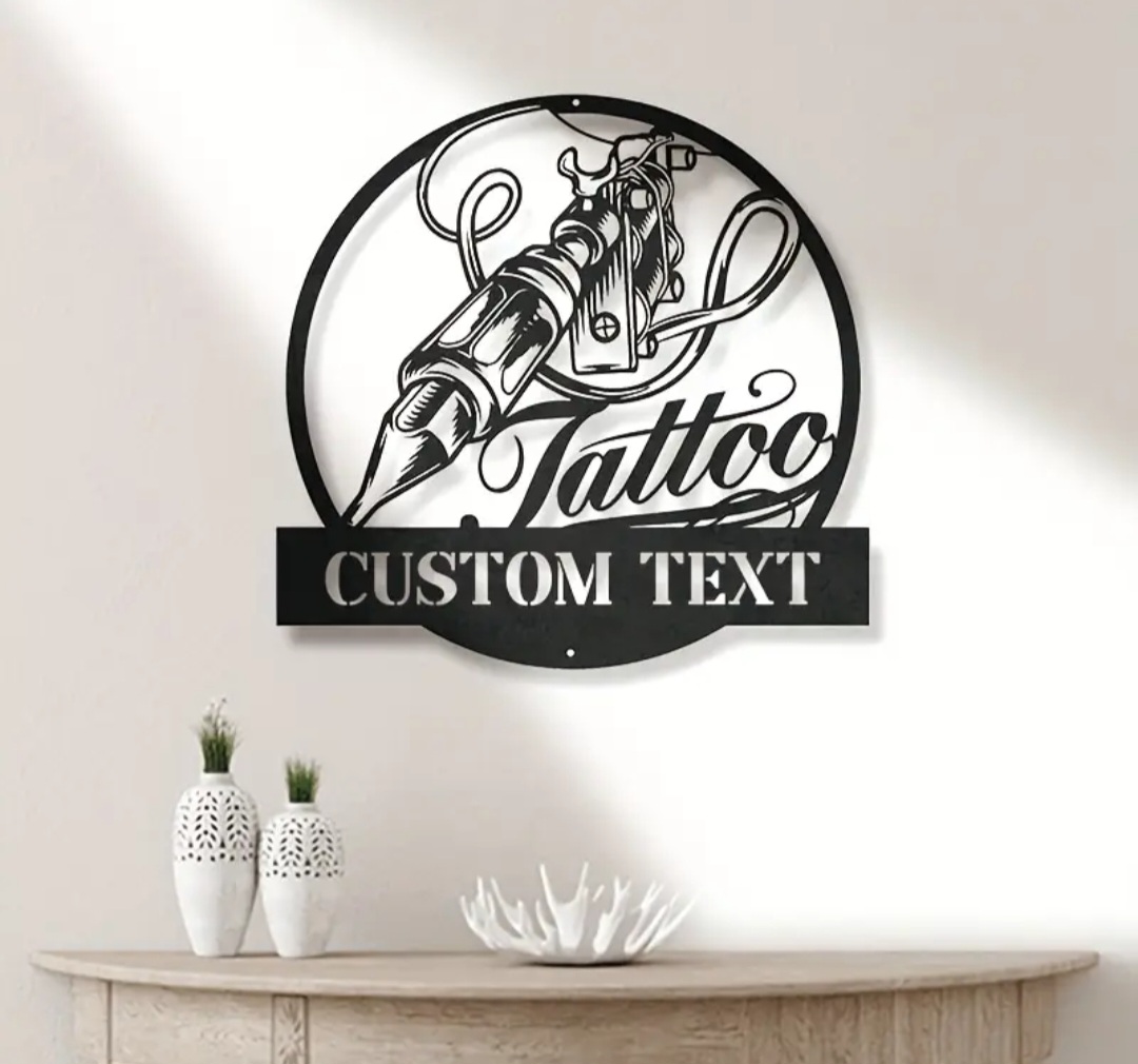Tattoo Custom Text Wall Art / Art mural de texte personnalisé de tatouage.
