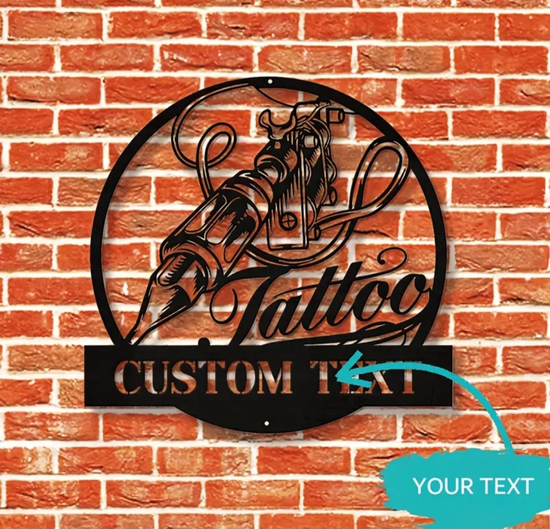 Tattoo Custom Text Wall Art / Art mural de texte personnalisé de tatouage.