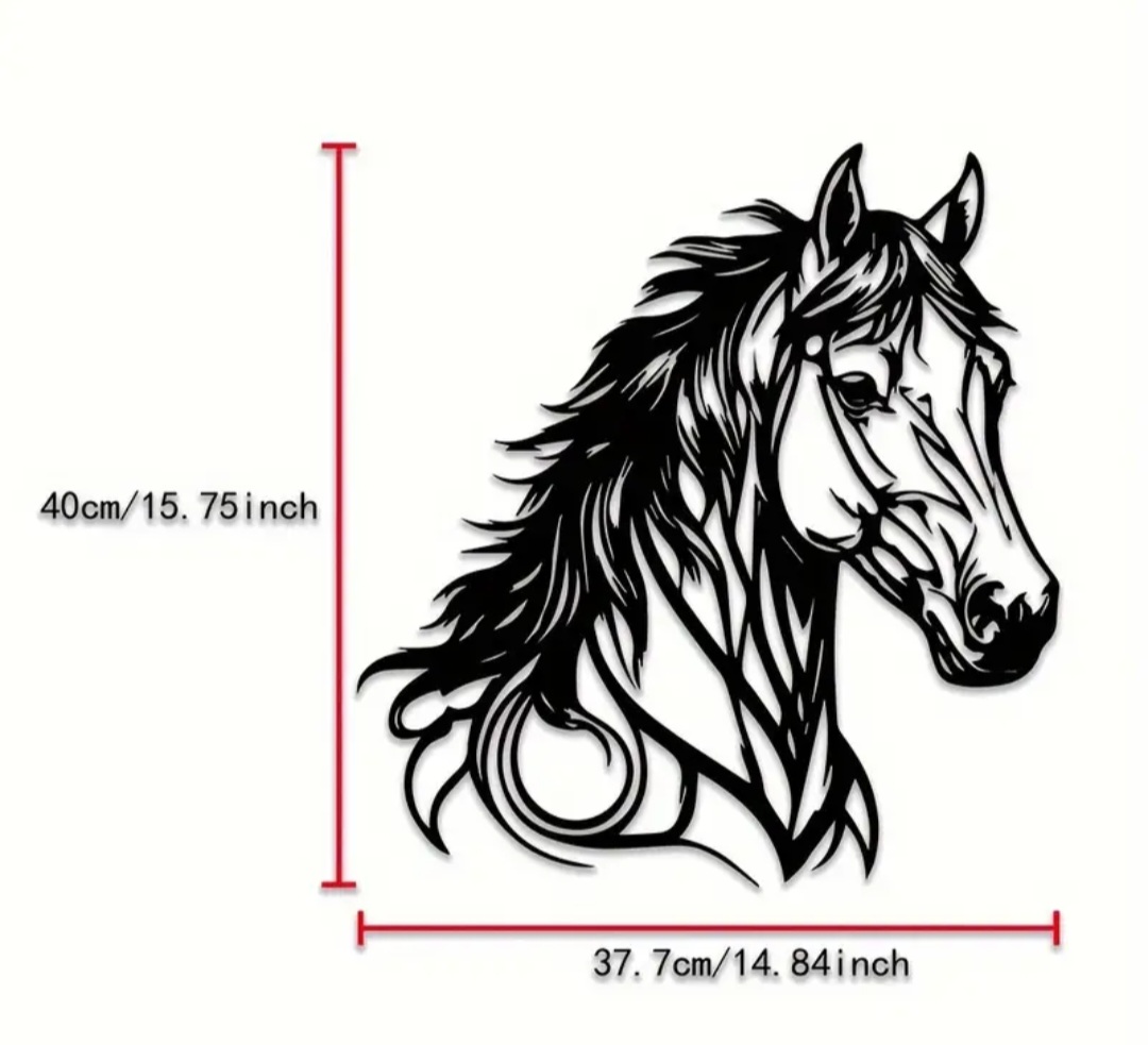  Metal Horse Wall Art / Art mural de cheval en métal.