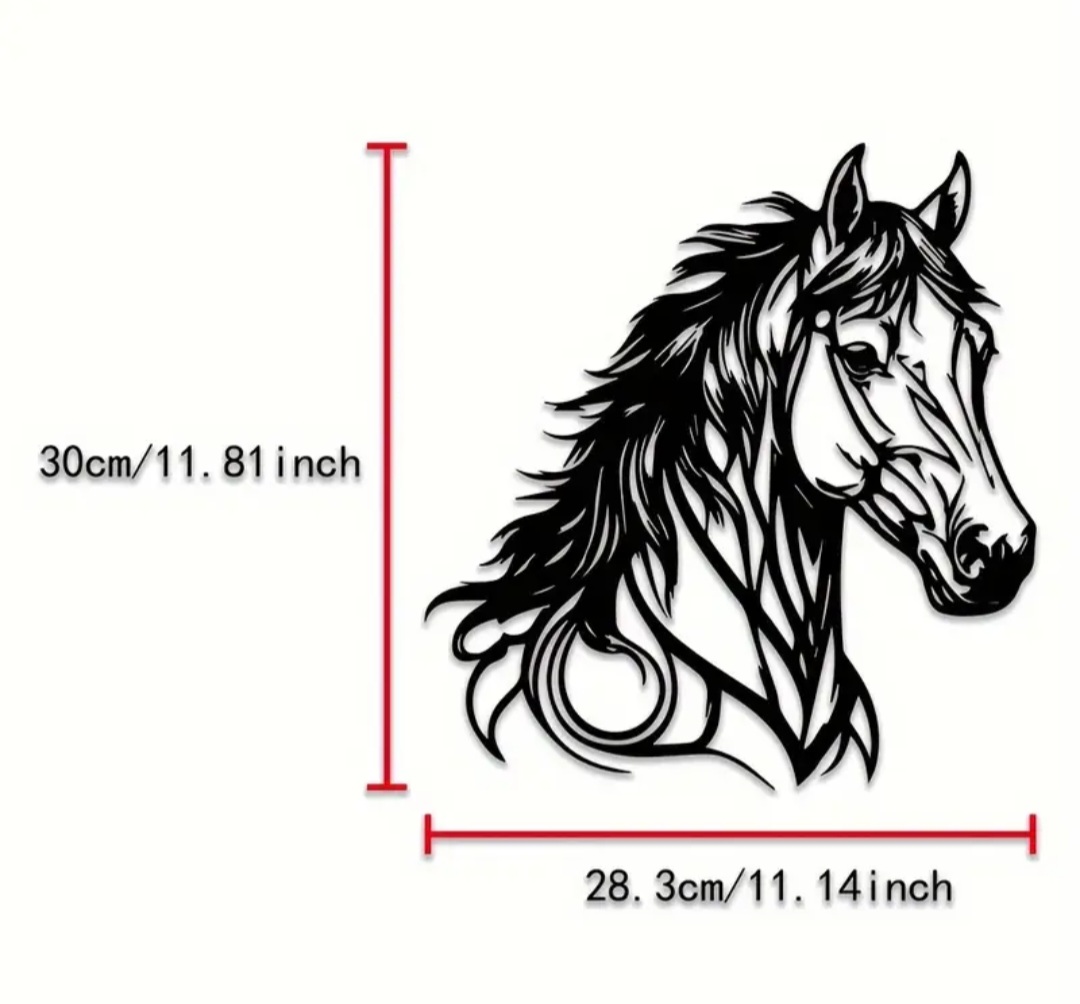  Metal Horse Wall Art / Art mural de cheval en métal.