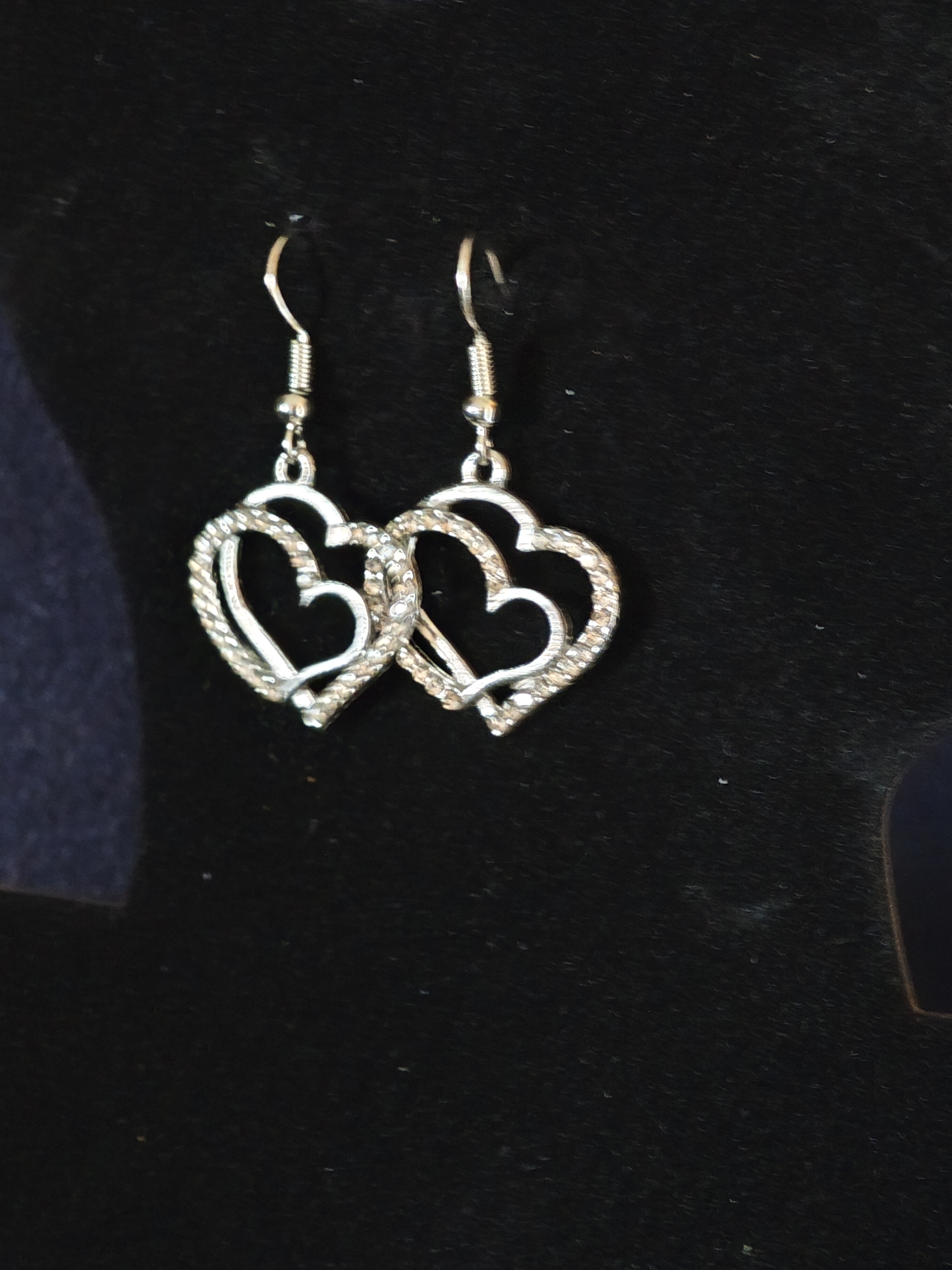 Auskarai "Dvi širdys"