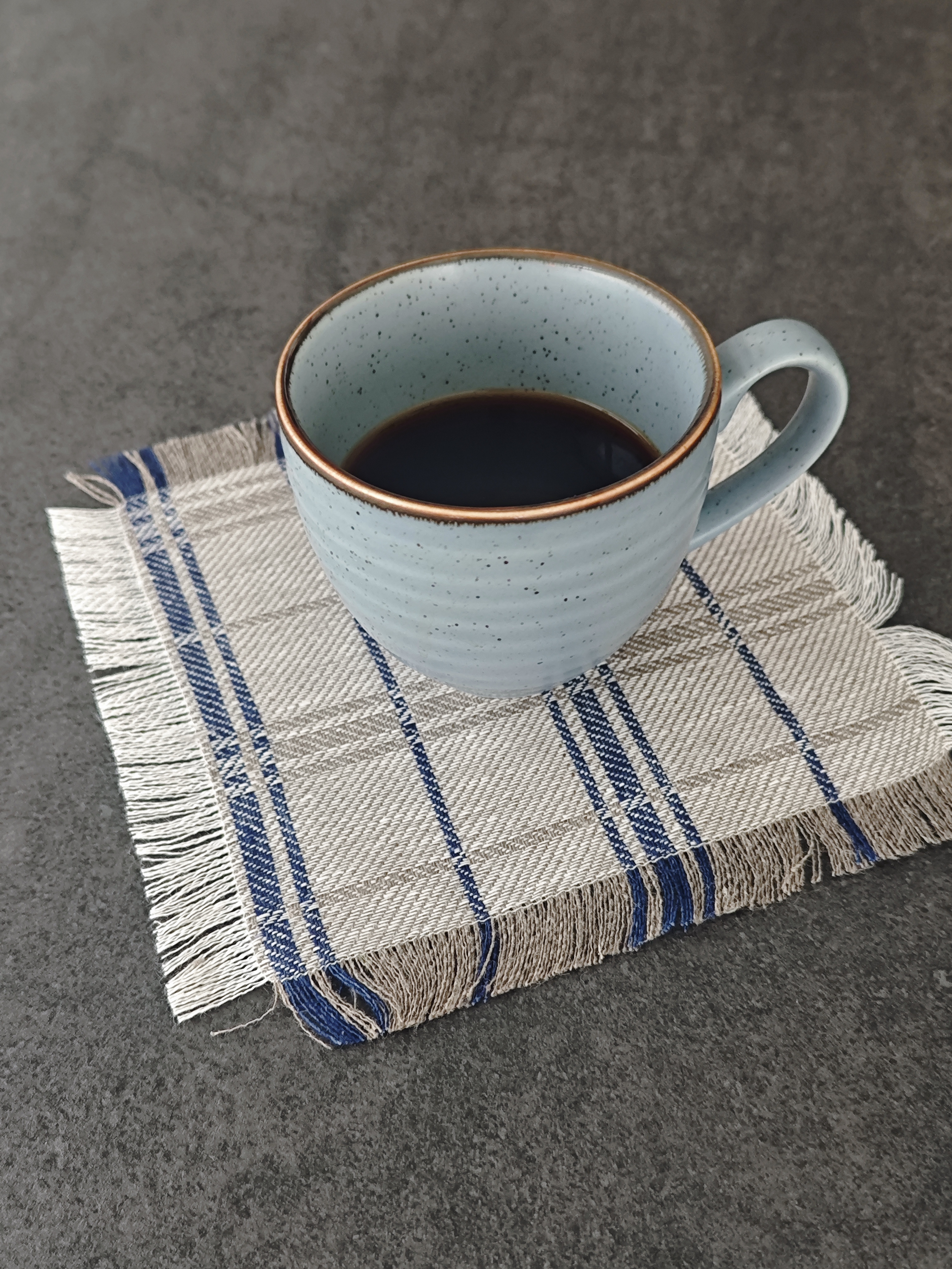 Lininių servetėlių komplektas 21x21 cm, 6 vnt.