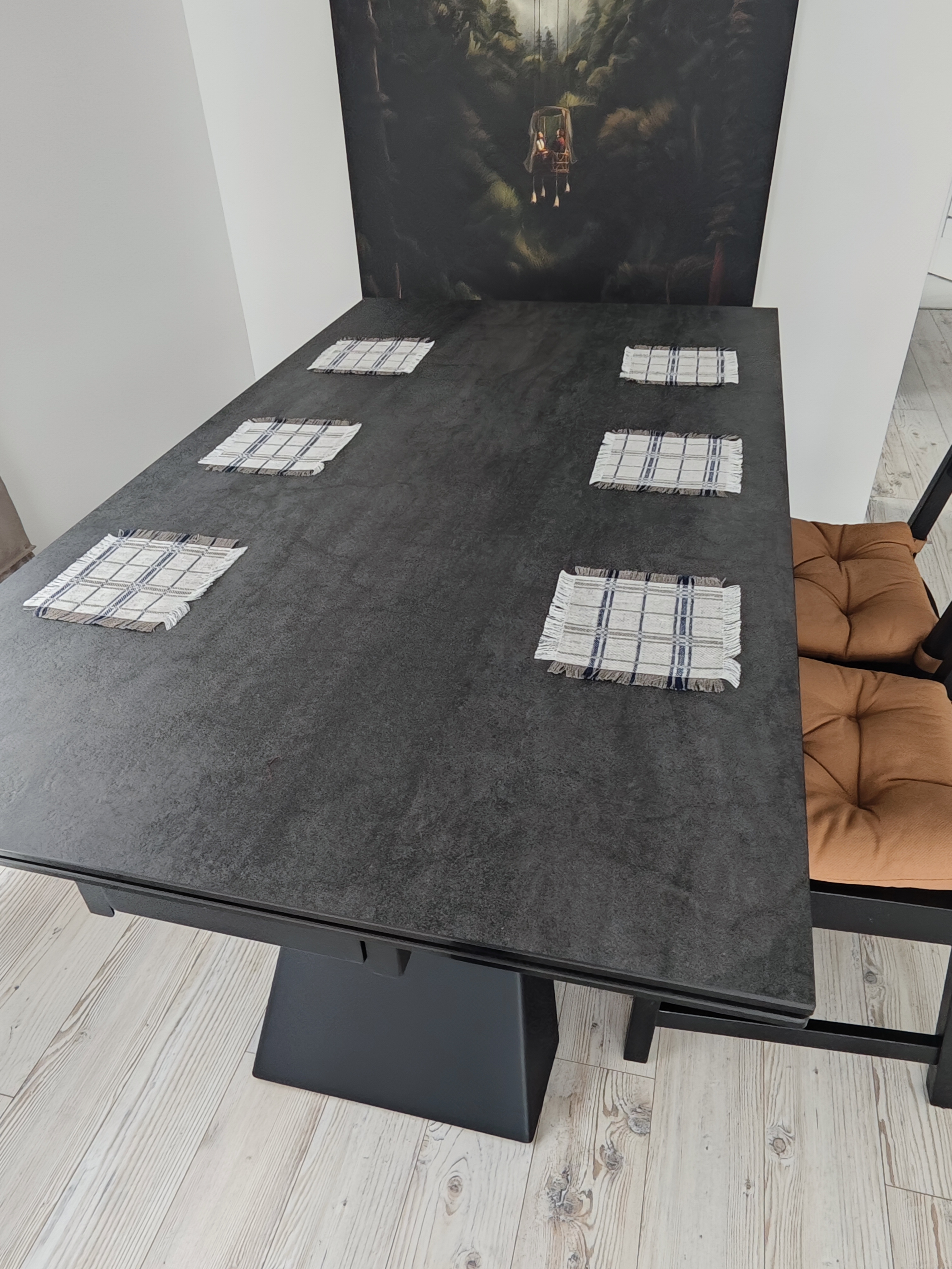 Lininių servetėlių komplektas 21x21 cm, 6 vnt.