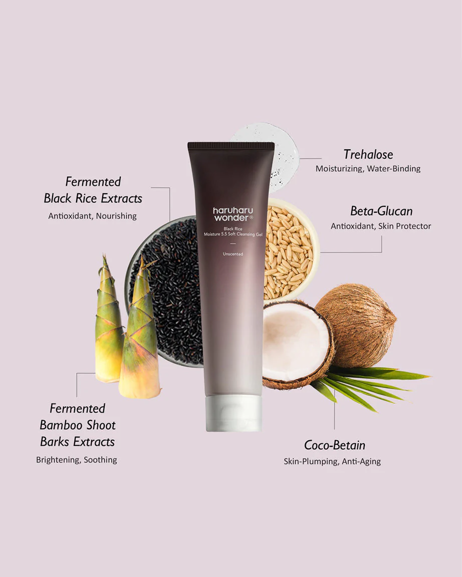 BLACK RICE MOISTURE 5.5 SOFT CLEANSING GEL 