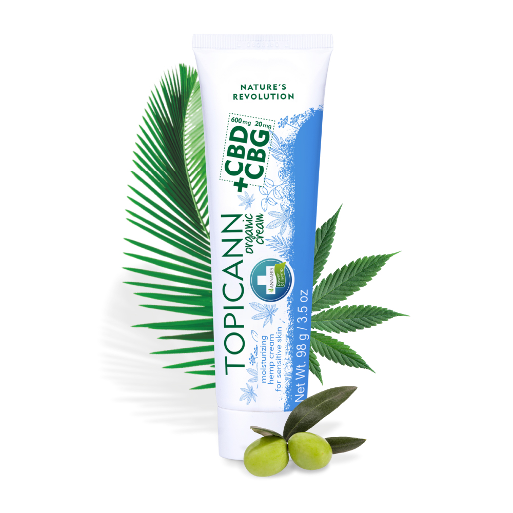 TOPICANN CBD + CBG · Crema CBD orgánica de Cannabis para piel atópica