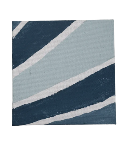 Mini Abstract Blue Art 3in X 3in