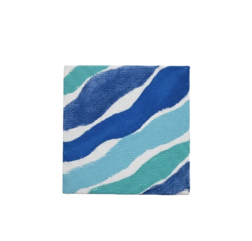 Mini Abstract Waves Canvas Art 3In X 3In