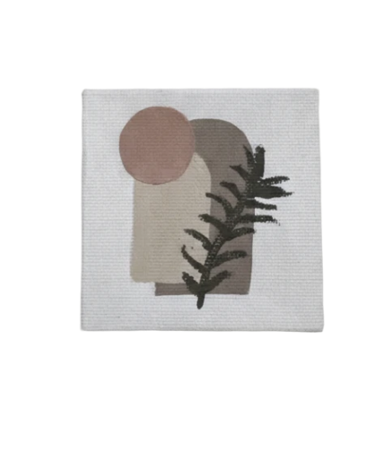 Mini Abstract Botanical Canvas Art 3in X 3in