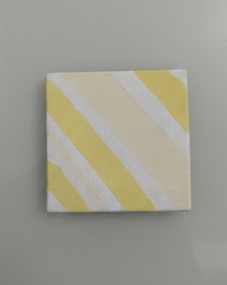 Mini Yellow Striped Painting 3in X 3in