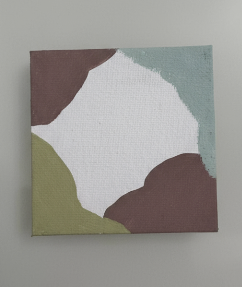 Mini Abstract Canvas Painting 3in X 3in