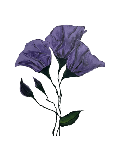 Purple Flower Canvas Art 3ft X 4ft