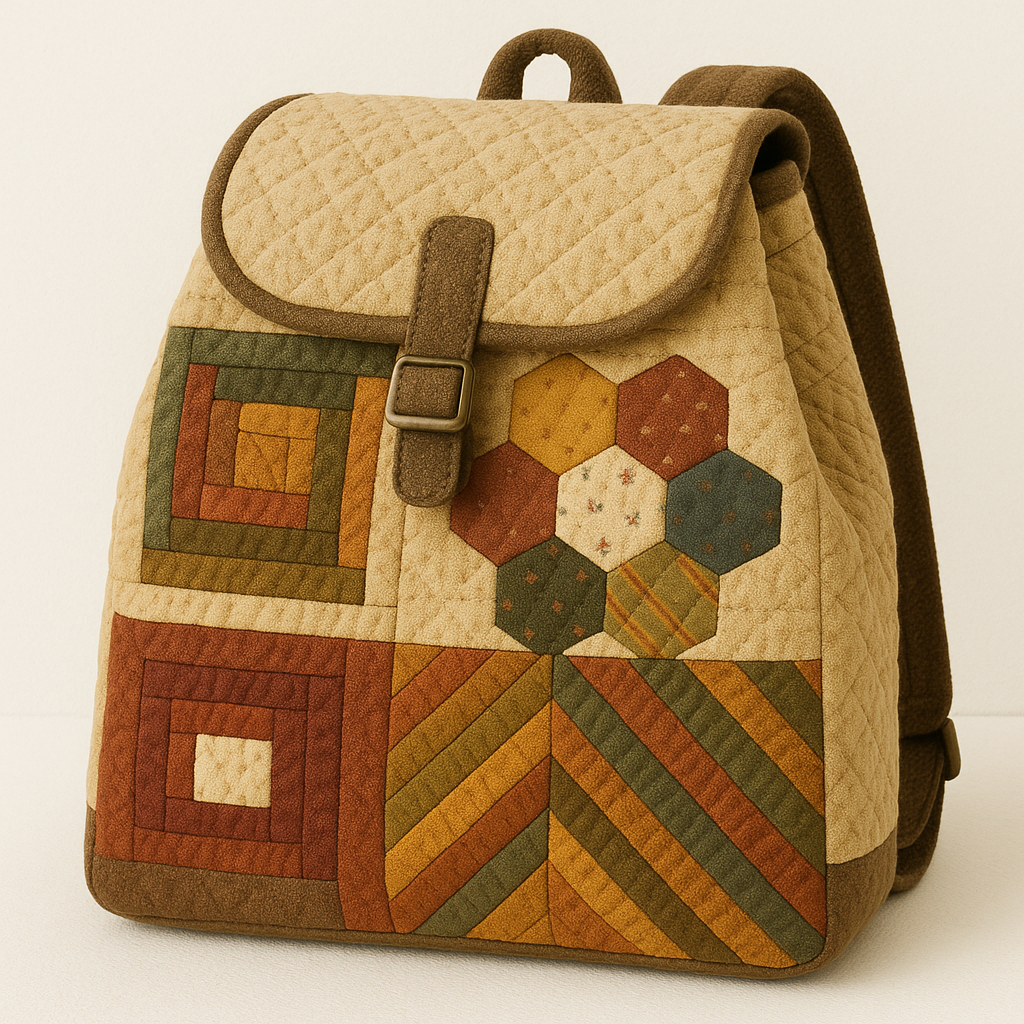 Mochila artesanal de patchwork