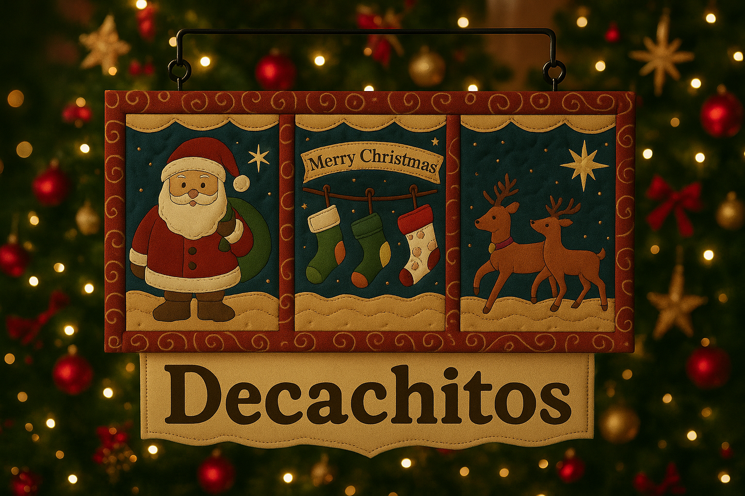 Patrones tríptico Papá Noel