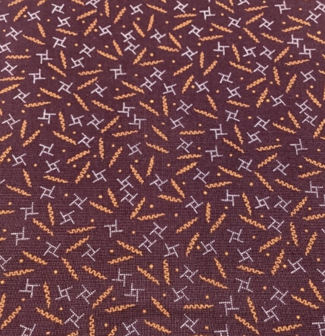 Tela estampada marrón