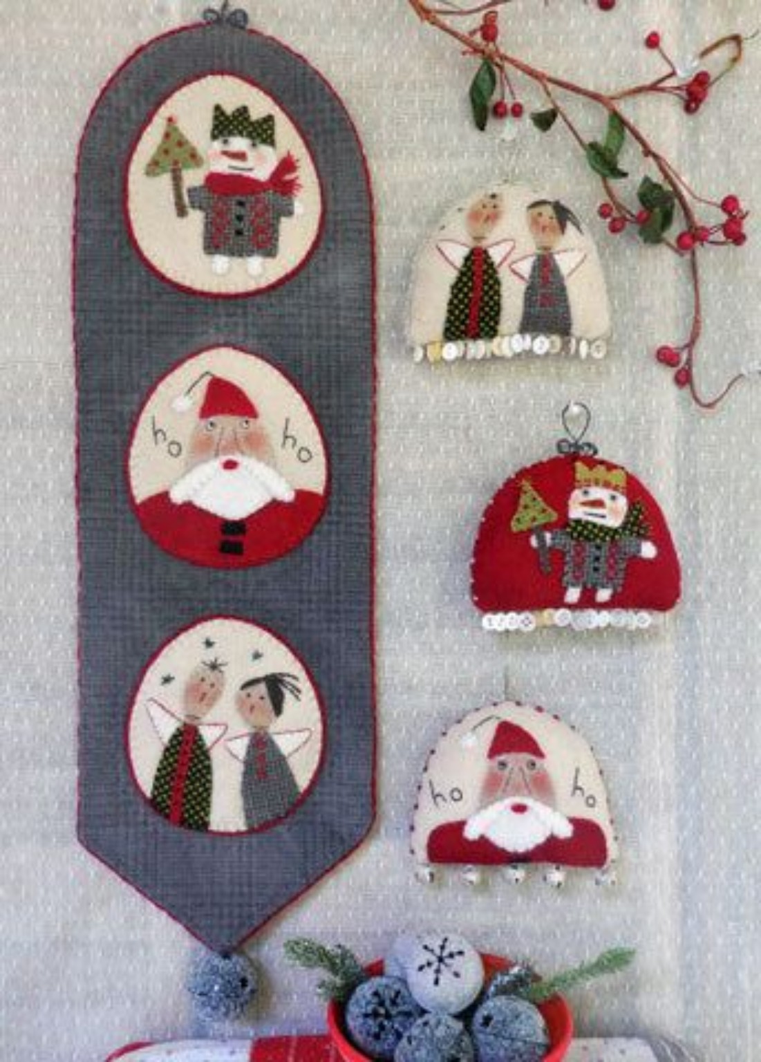 Adornos navideños de fieltro