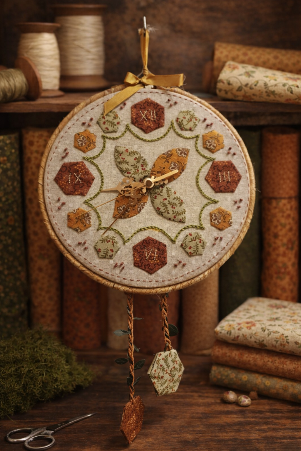Patrones Reloj artesanal de patchwork