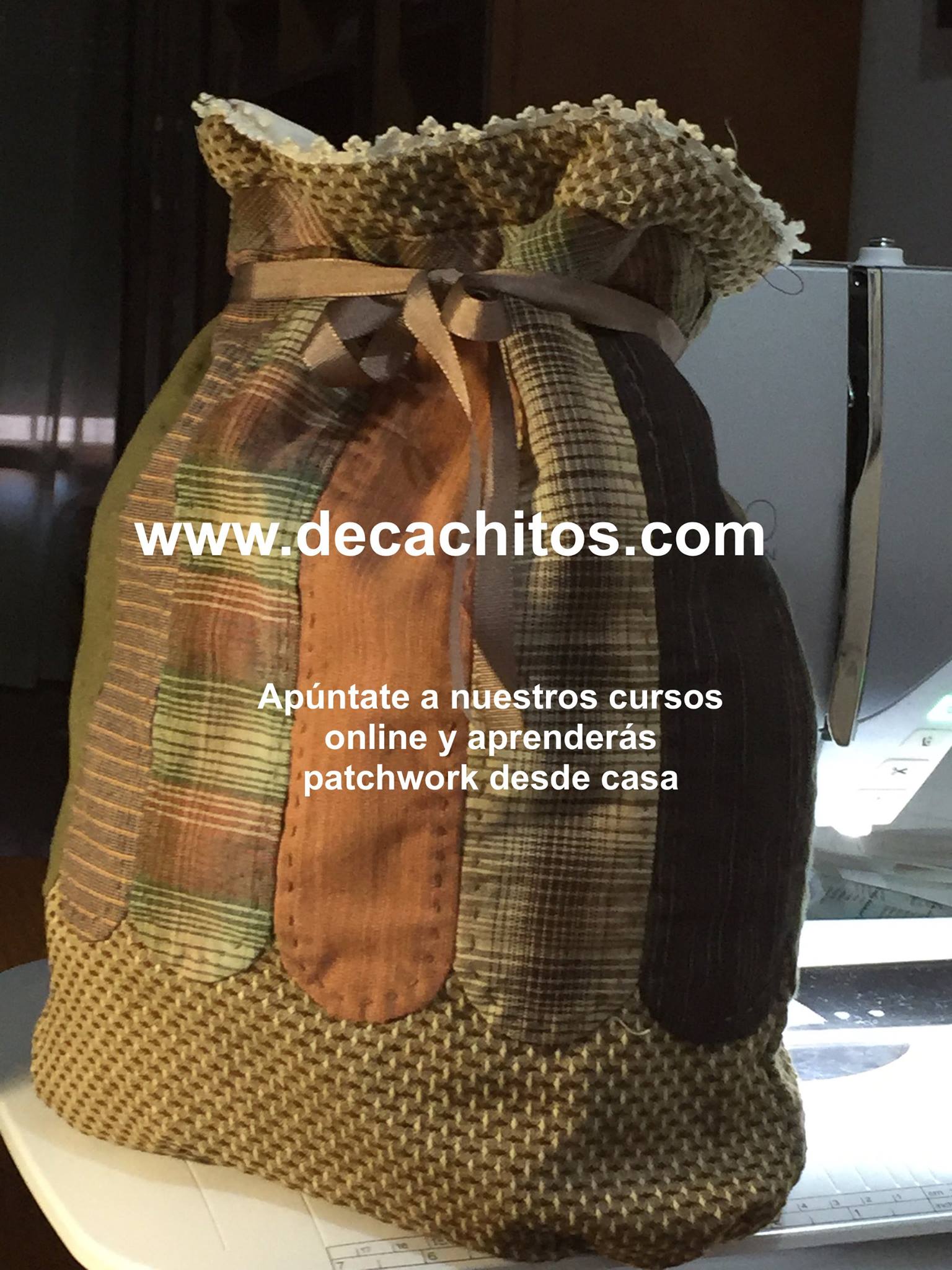 Bolsa saco de patchwork artesanal