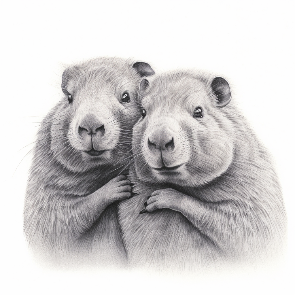 Capybara pencil image