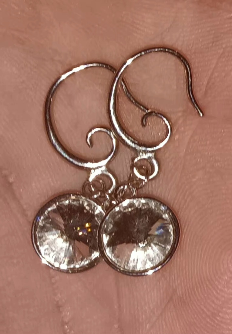 Silver Austrian Crystal Drop Earrings