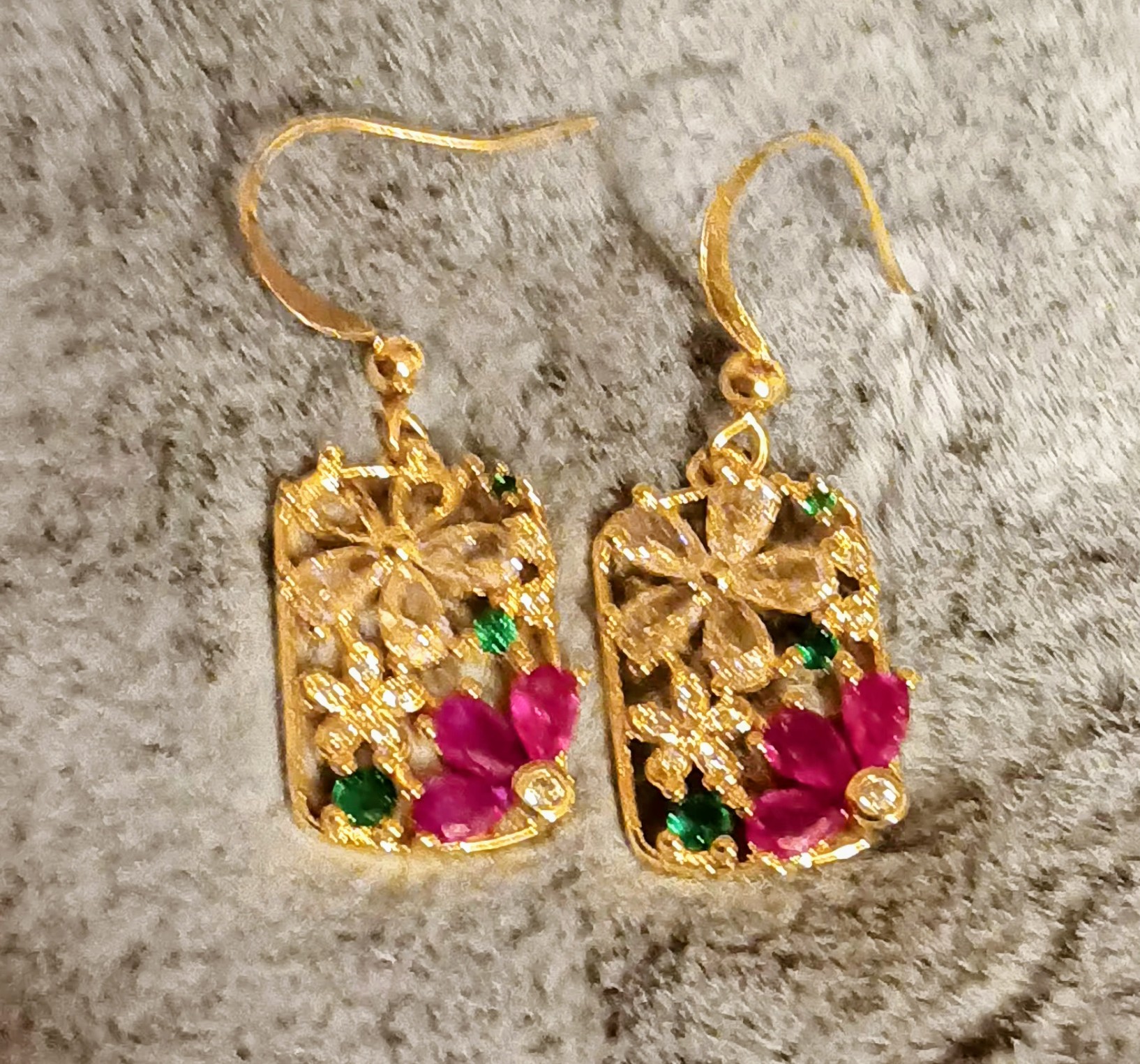 Gold Floral Earrings