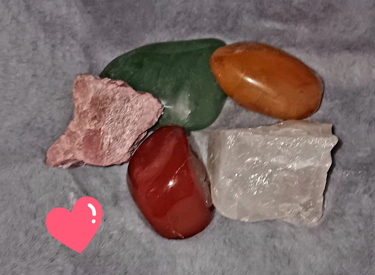 VALENTINES Crystal set for enhancing Love and Intimacy 