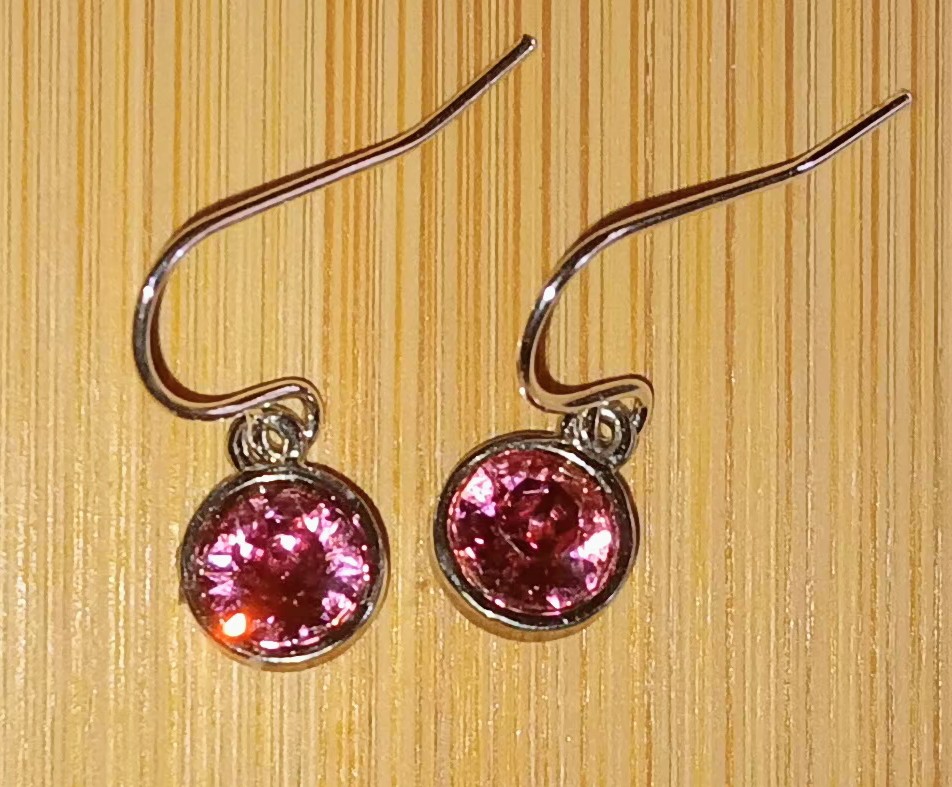 Pink Swarovski Gemstone Earrings