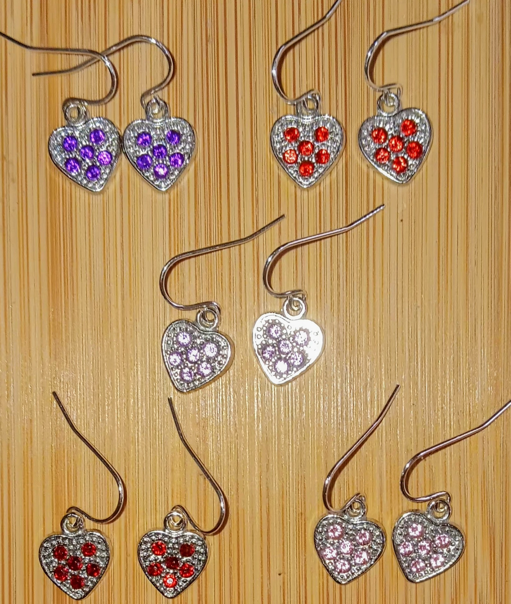 Heart-shaped Earrings Set