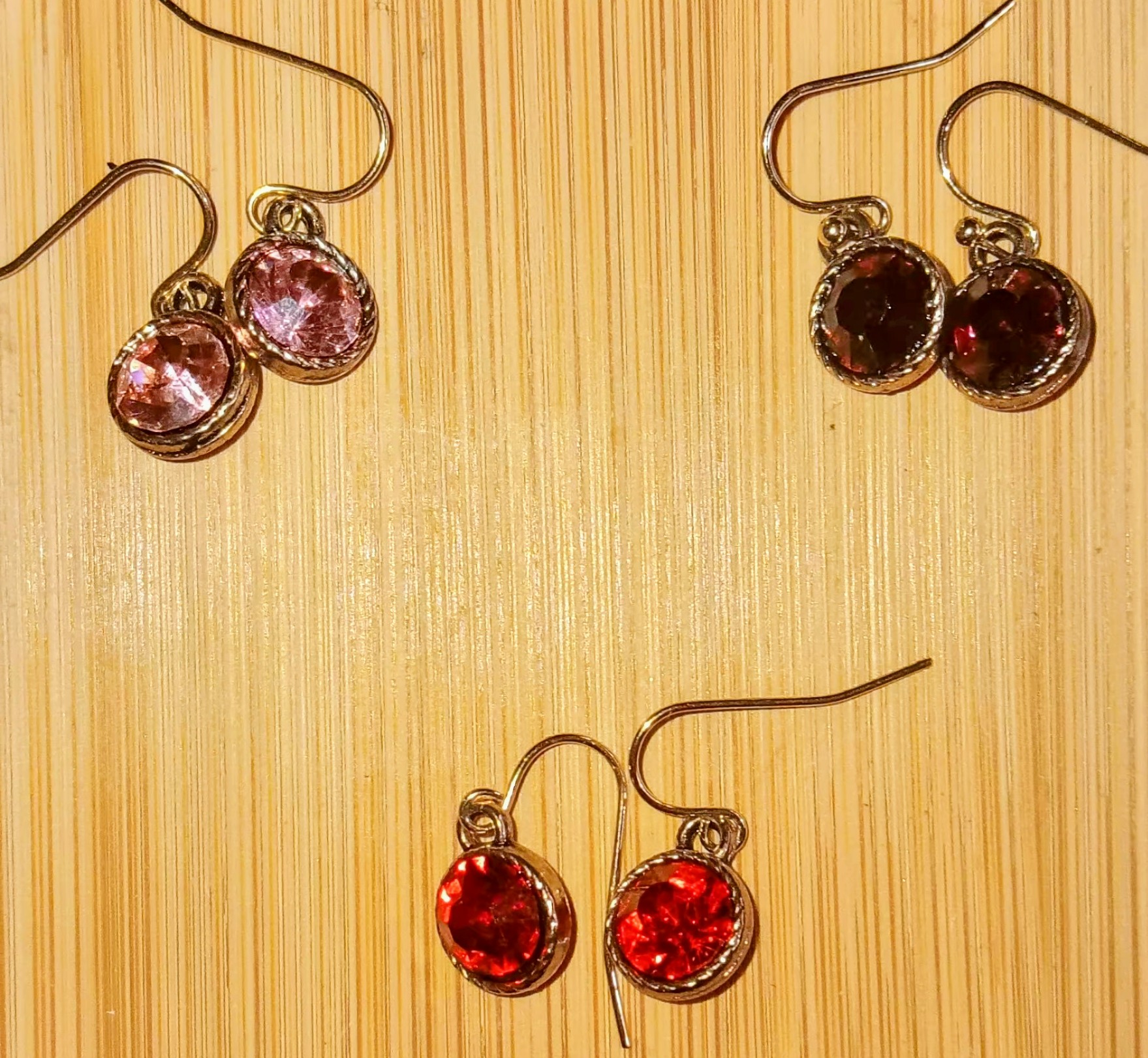 Crystal Drop Earrings Set