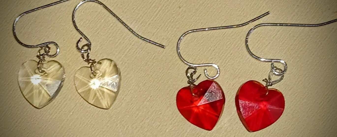 Heart-shaped earrings