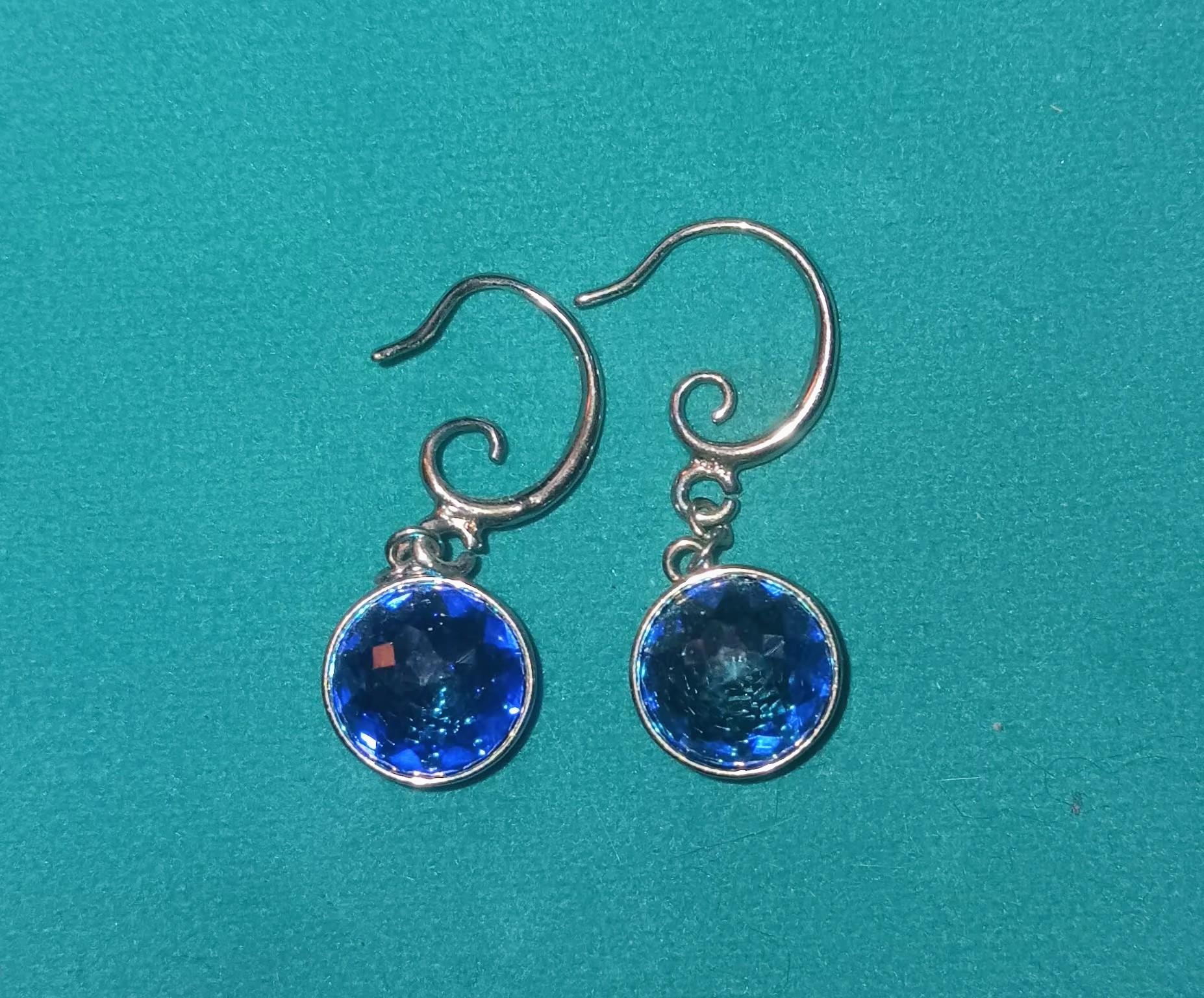 Blue Austrian Crystal Gemstone Earrings