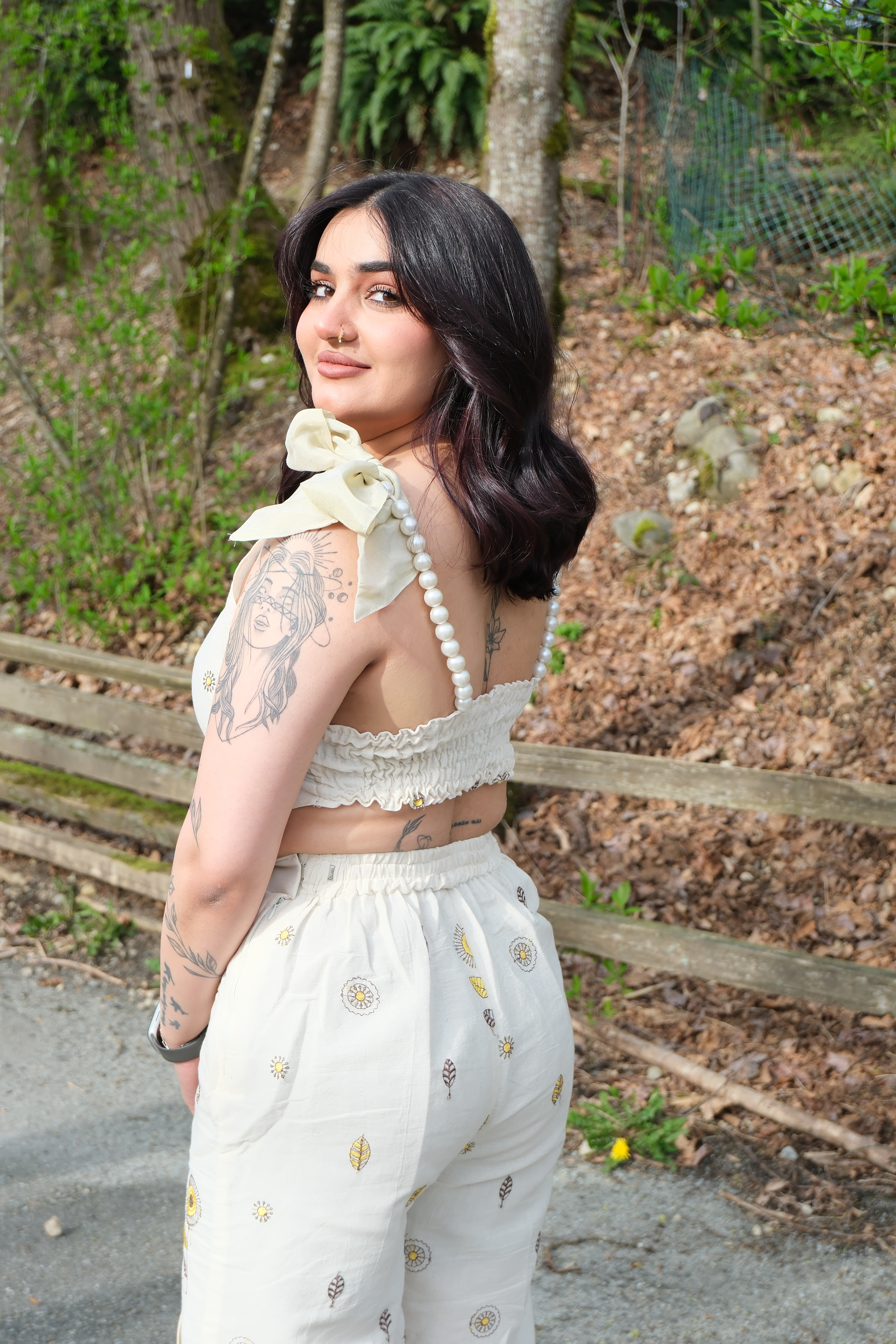 “Pearly Bow’s Dream” Embroidered Cotton Co-ord Set