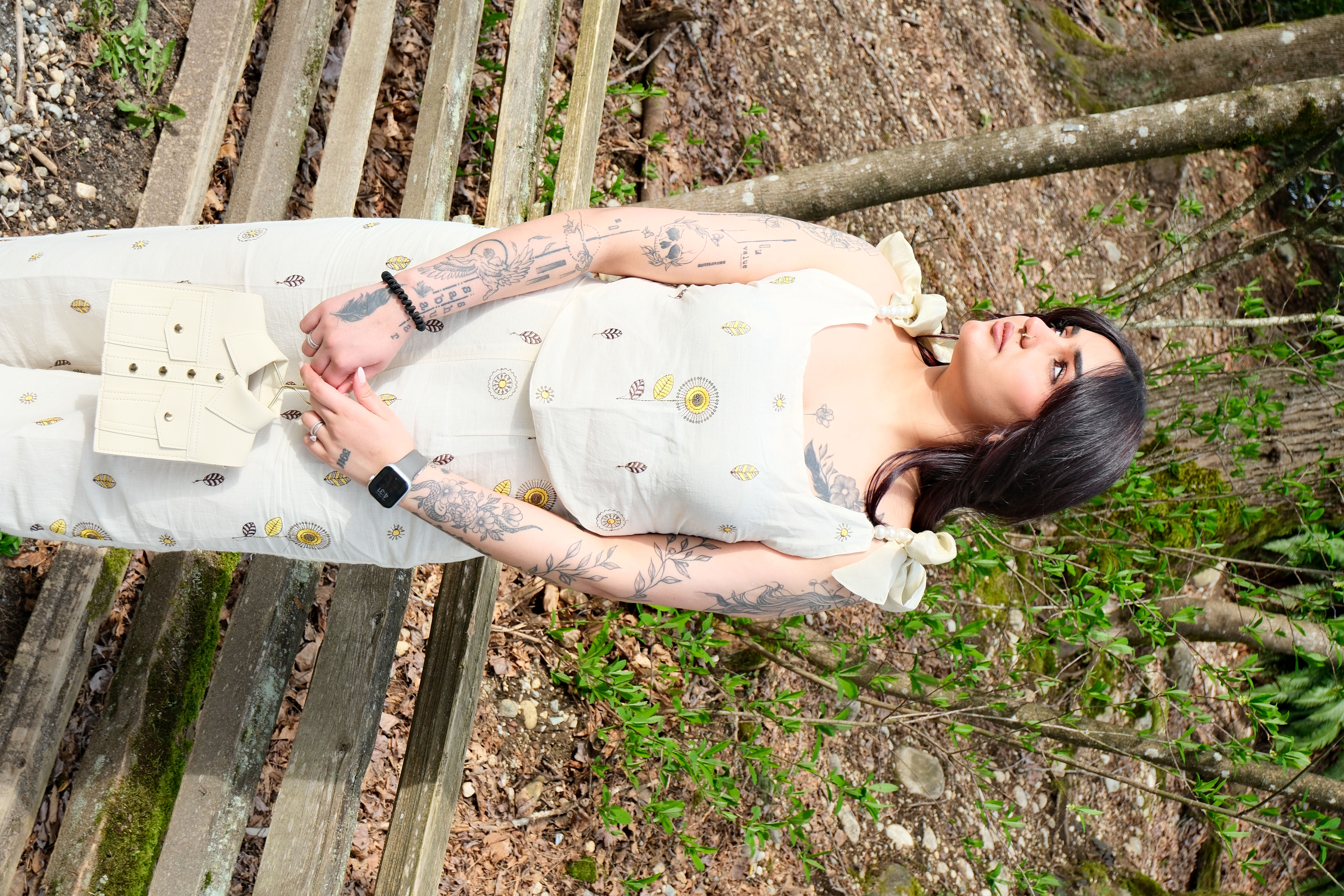 “Pearly Bow’s Dream” Embroidered Cotton Co-ord Set