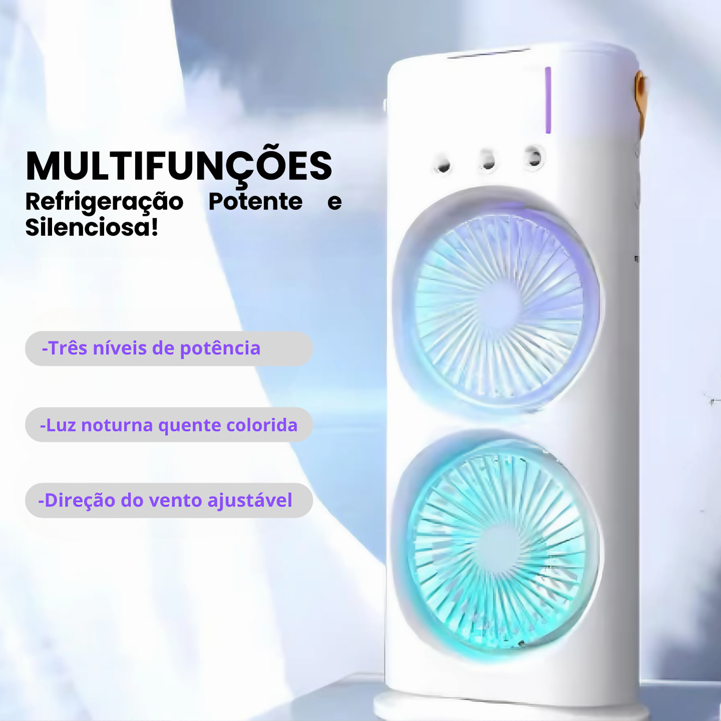 Mini Ventilador Elétrico 2 em 1