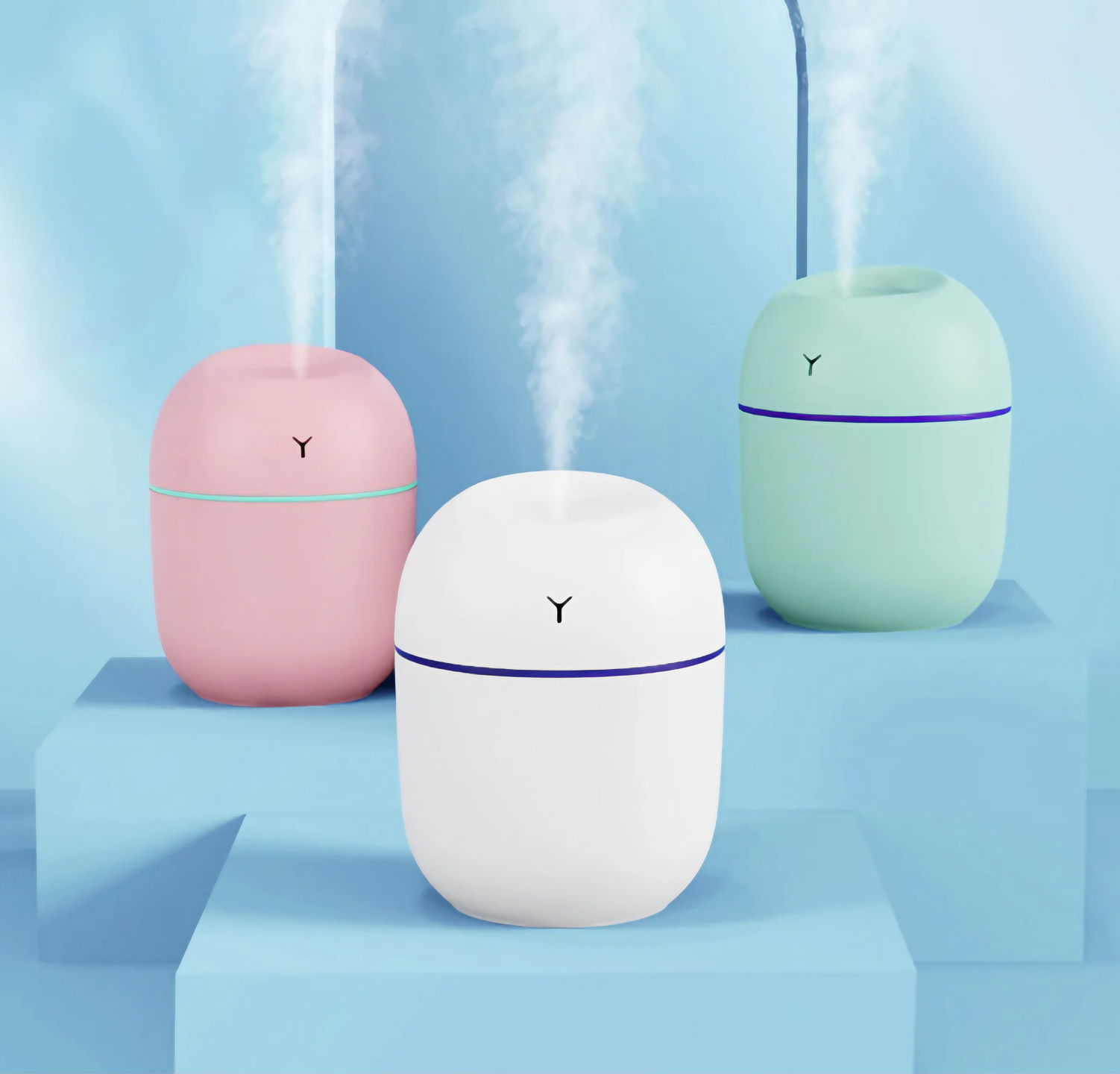 Mini Umidificador de Névoa com Luz LED