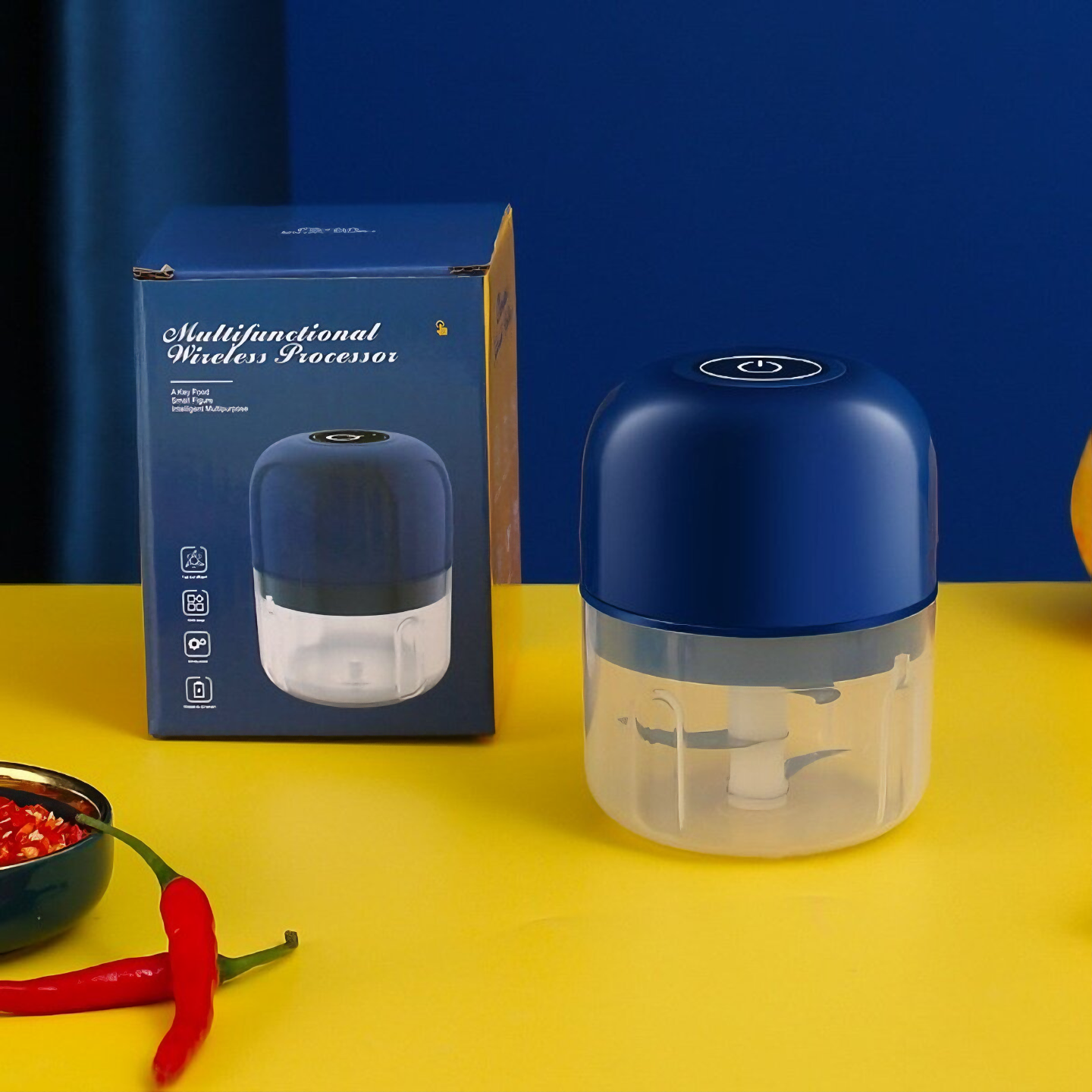 Mini Processador Triturador de Alimentos Portátil 