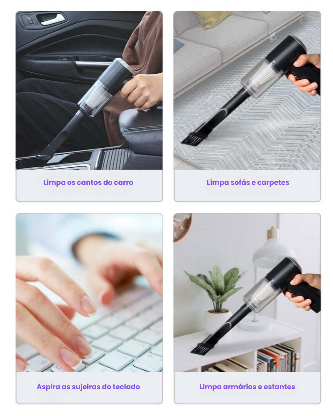 Aspirador de Pó Portátil 2 em 1