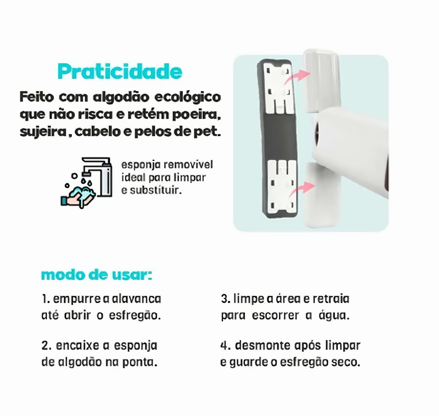 Mini Esfregão Retrátil