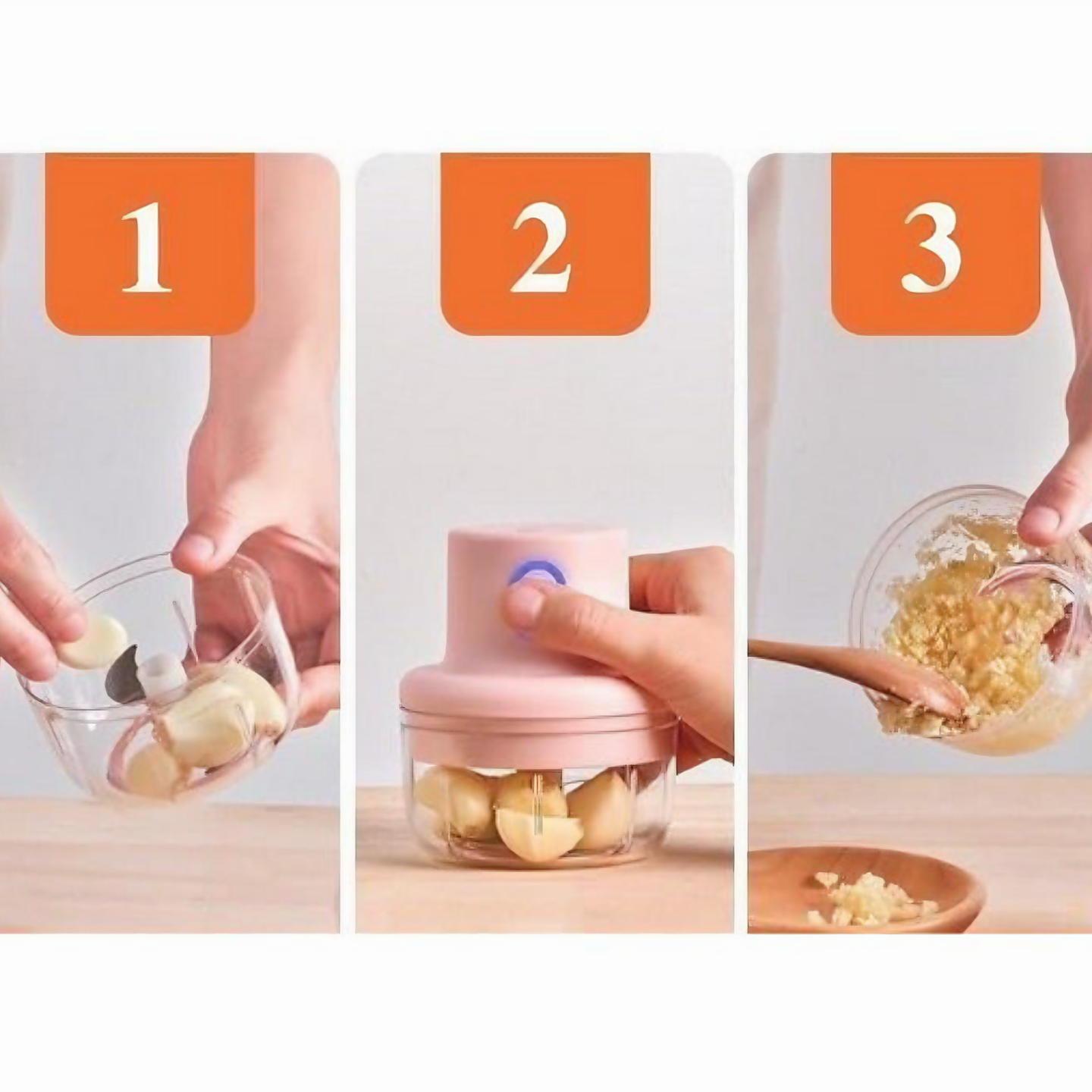 Mini Processador e Triturador de Alimentos Recarregável 