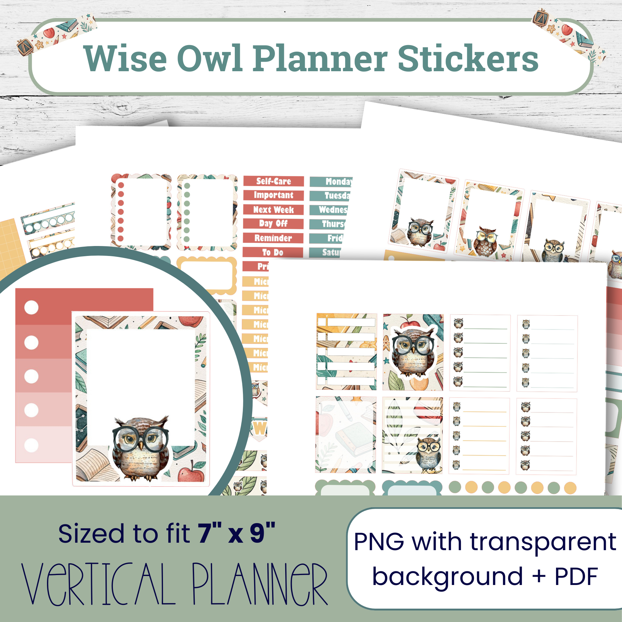 Wise Owl Planner Stickers